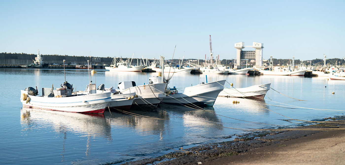 Isohama town and fishing port area