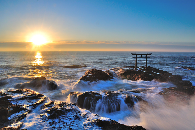 Kamiiso no Torii and sunrise