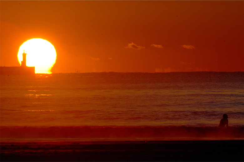 Oarai Sun Beach and the sunrise