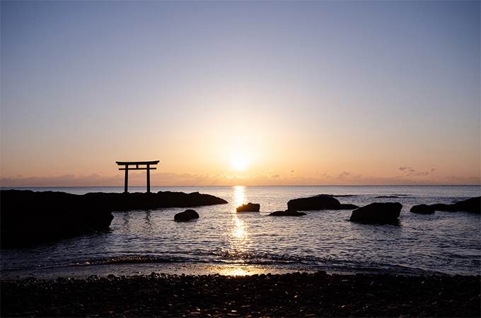 大洗海岸からの日の出