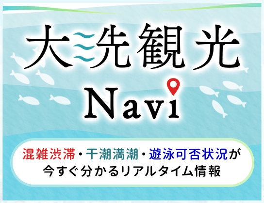 大洗観光Navi 混雑渋滞・干潮満潮・遊泳可否状況が今すぐわかるリアルタイム情報