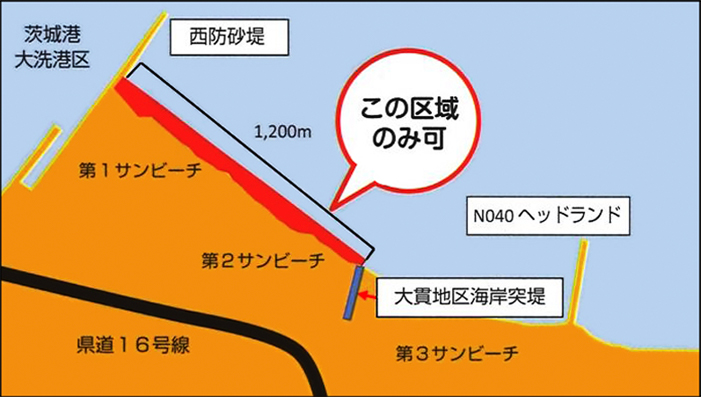 潮干狩りが可能な場所